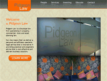 Tablet Screenshot of pidgeonlaw.co.nz